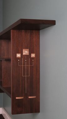 Custom Made Asian Inspired Wall Shelf