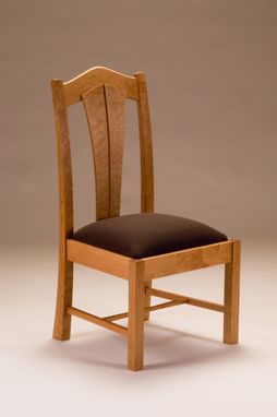 Custom Made Cherry And Birds-Eye Maple Chair