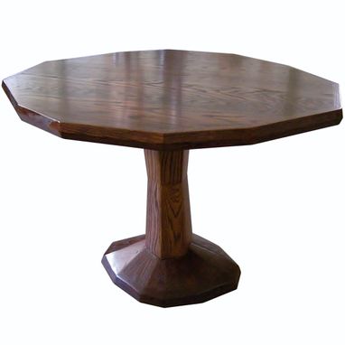 Custom Made Facetted Pedestal Table