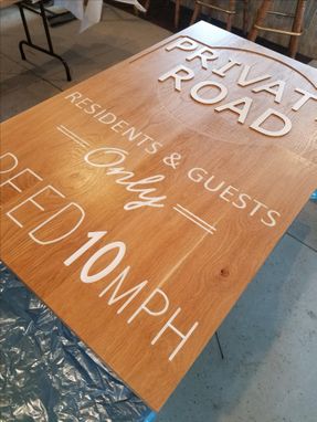 Custom Made Engraved Hardwood Signs