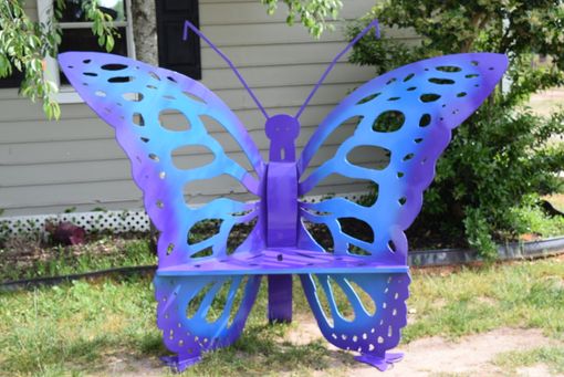 Custom Made Butterfly Steel-Metal Bench