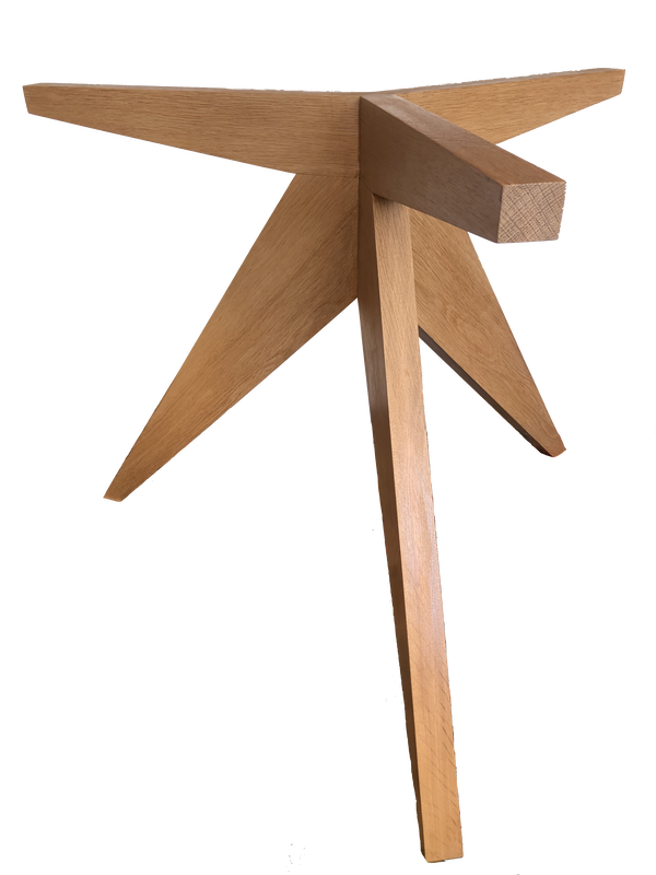 Hand Made Tripod Table Base W/ Glass Top by iPeace Artwork