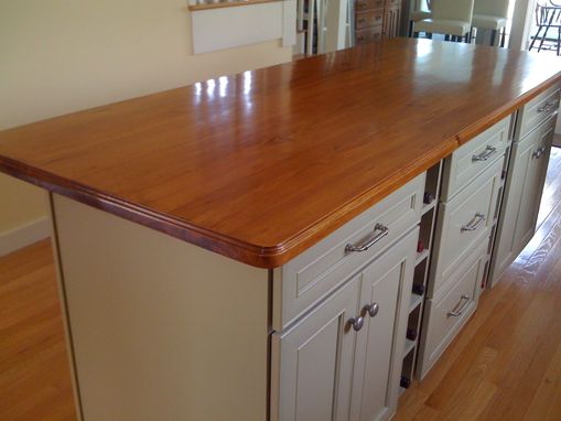 Custom Made Antique, Reclaimed Southern Yellow Pine Wood Island Top
