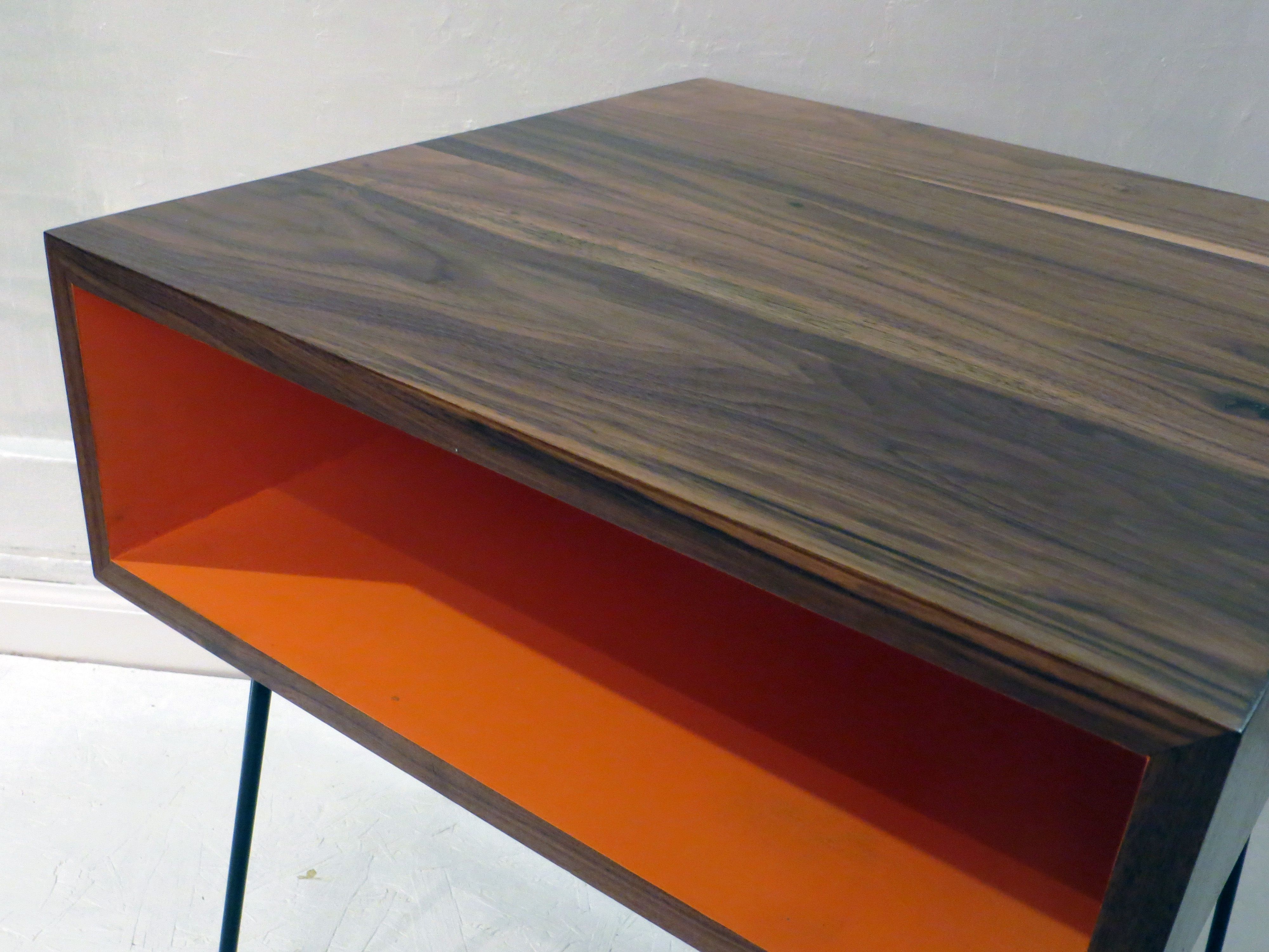 Buy Custom Made Modern Walnut Side Table, made to order from Buchanan