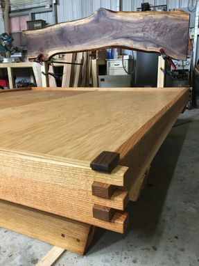Custom Made Custom Live-Edge Floating Platform Bed