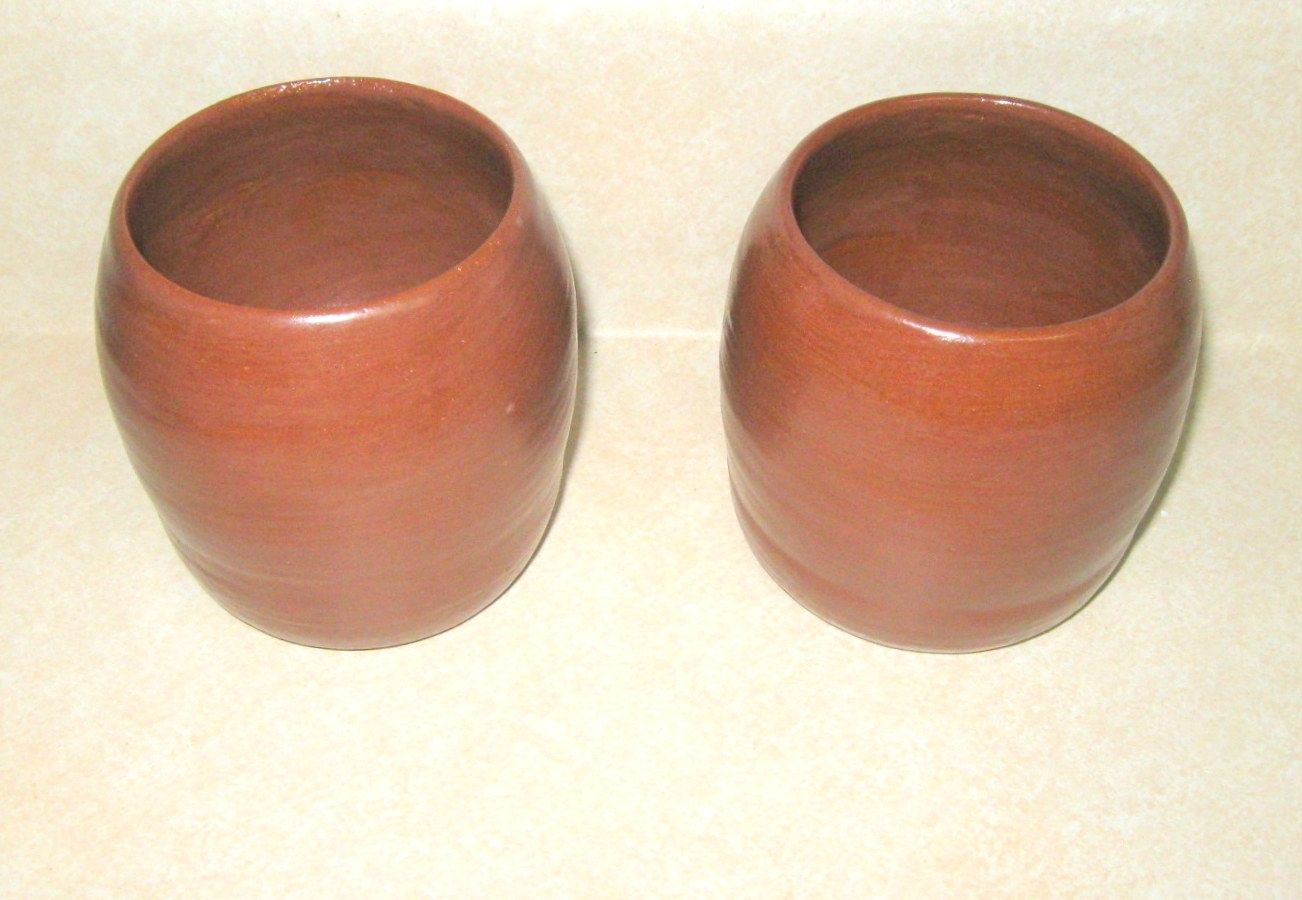 Handmade 2 Clay Beer Mugs by Dogwood Pottery