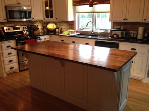 Hand Crafted Solid Walnut Kitchen Island Top by Custom Furnishings ...