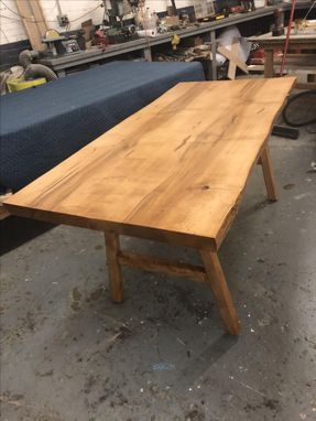 Custom Made Ready To Go, 2 Person Desk Or Small Dining Table, Unusual Local Maple