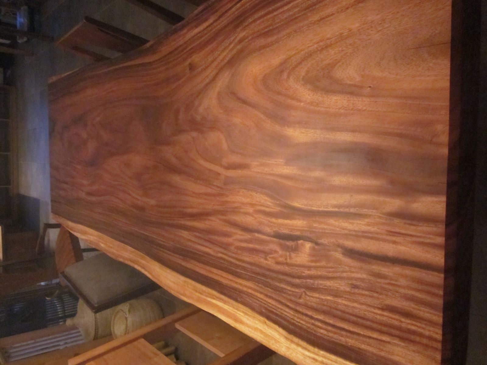 Custom Made Acacia Slab Dining Table by Clean Air Woodworks