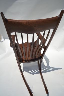 Custom Made Black Walnut Maloof-Style Rocking Chair
