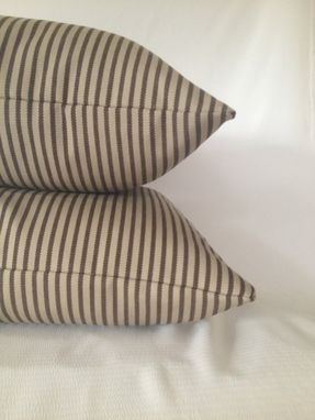 Custom Made Tan And Brown Striped Pillow Cover