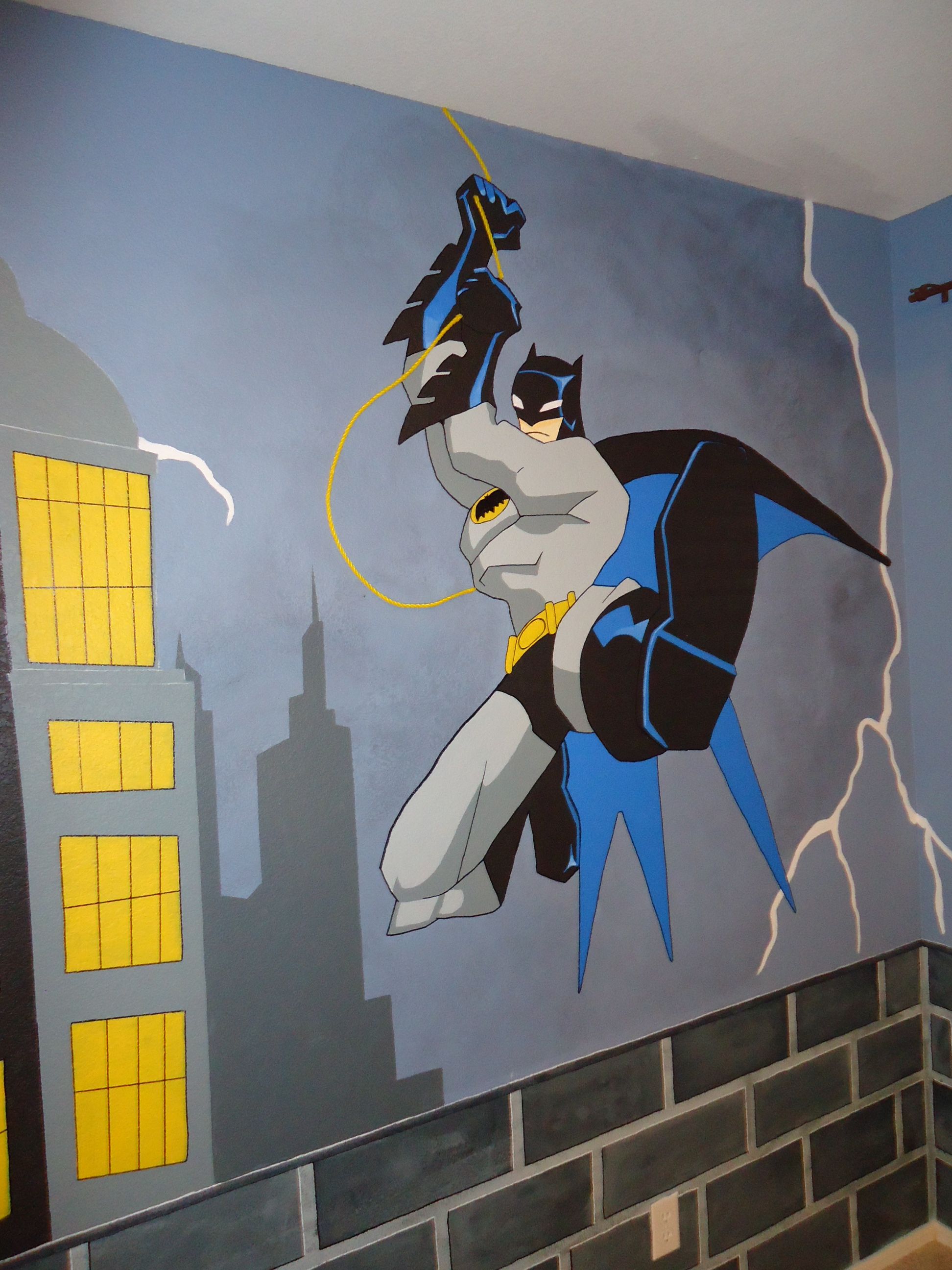 Handmade Batman Mural by Kid Murals by Dana