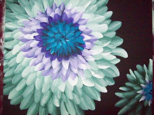 Custom Made Original Painting On Masonite Titled: Funky Flowers