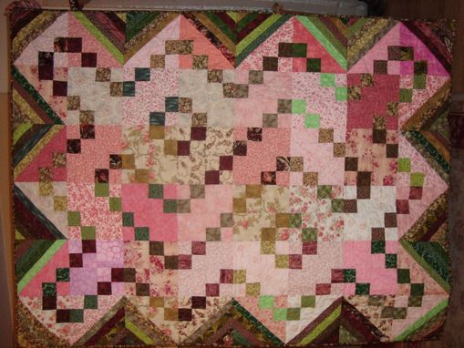 Custom Made Garden Theme Throw-Size Quilt