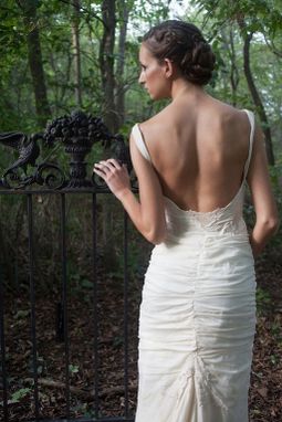 Custom Made Willow Ruched Sheath Eco Wedding Gown