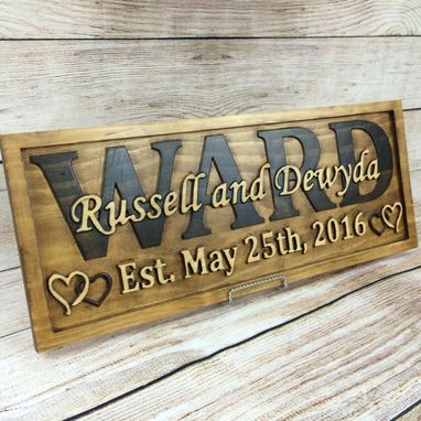 Custom Made Wedding Gift Family Name Sign Wedding Sign Fifth Anniversary Gift Wedding Decor