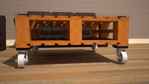 Custom Made Mobile Coffee Table In 2 X 2 Style