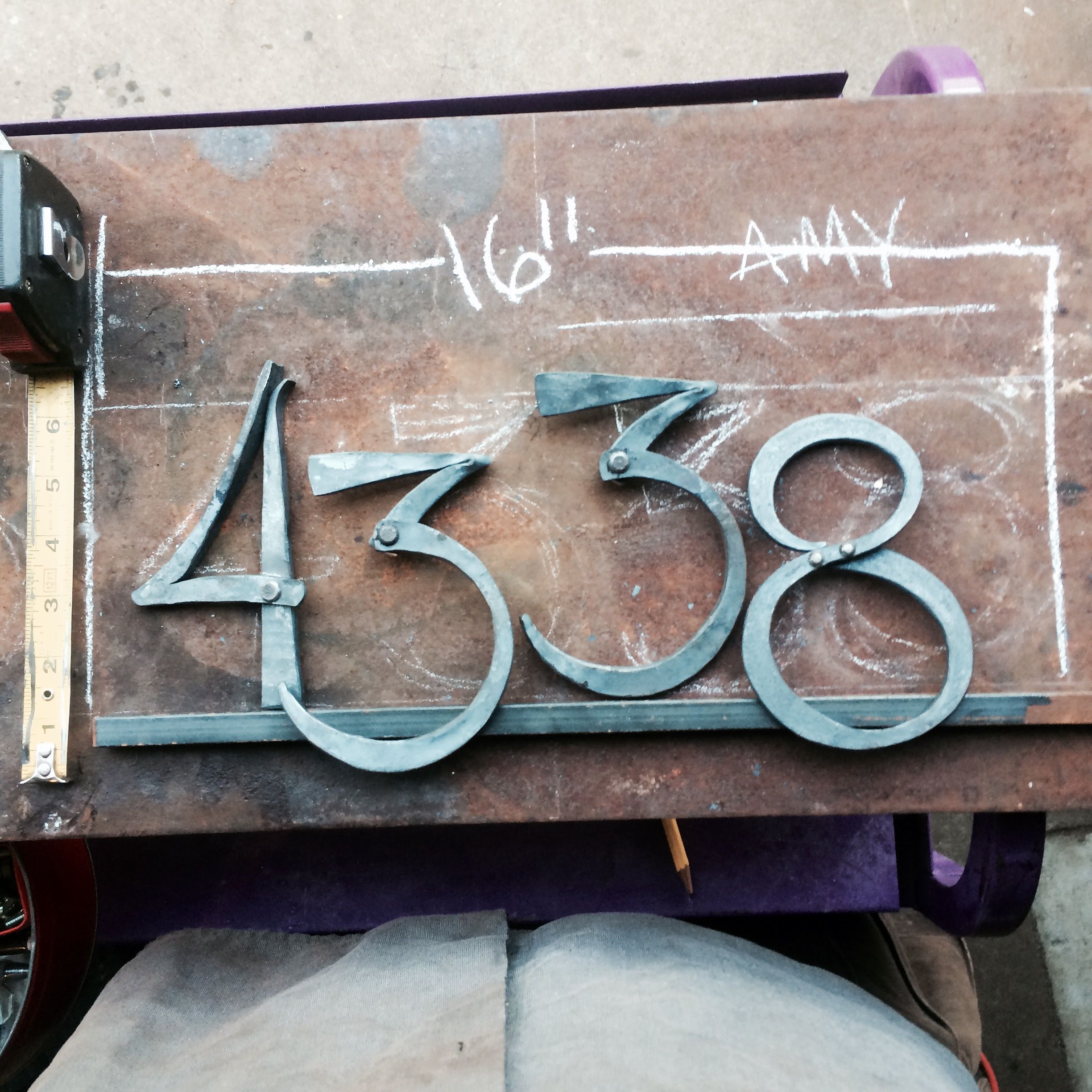 Custom Hand Forged Metal House Numbers by Organic Iron Concepts ...