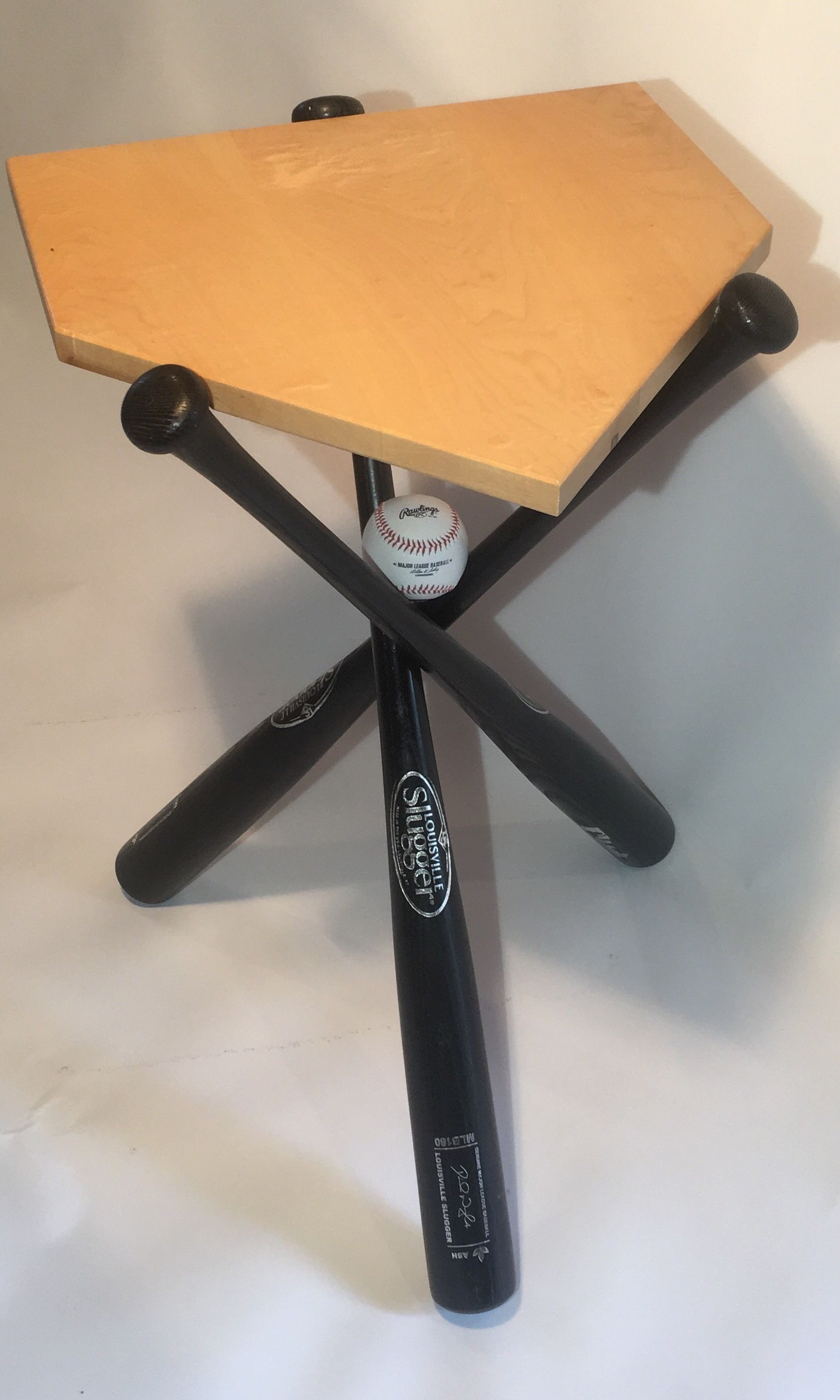 Hand Crafted Baseball End Table by Rocky Mountain Woodworks