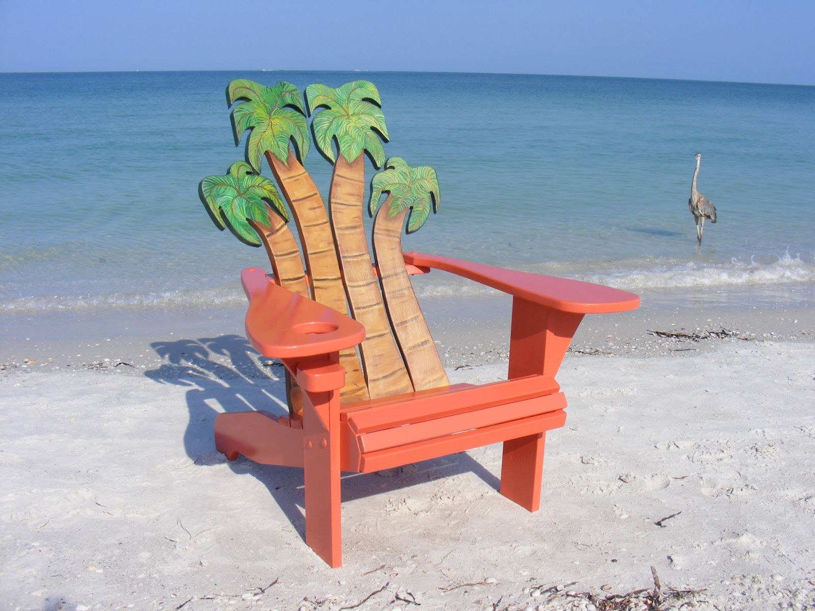 Hand Crafted Adirondack Chair Palms Design By Island Time Design