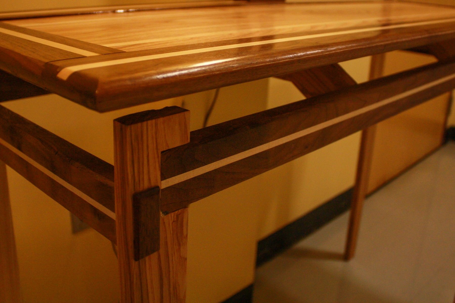 Custom Made Floating Top Hall Table by Custom Grain Woodworking