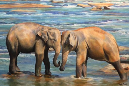 Custom Made Elephant Original Oil Painting