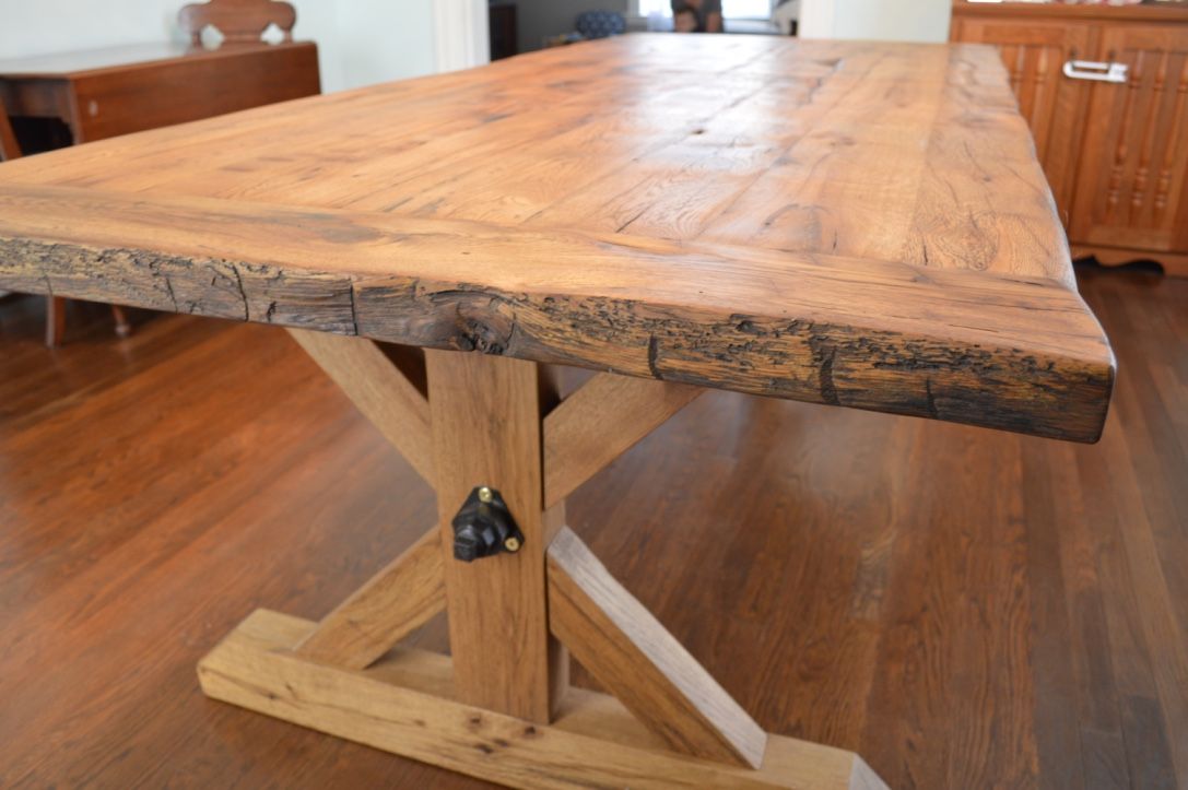 reclaimed barn wood kitchen table