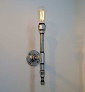 Custom Made Wall Sconce: Galvanized Malleable Iron - Industrial Steampunk