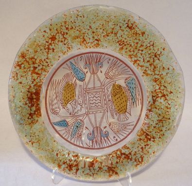 Custom Made Carribean Fish Glass Plate