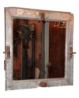 Custom Made Reclaimed Industrial Mirror