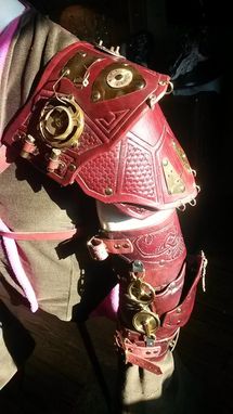 Custom Made Steampunk Shoulder Armor With And Elbow Octopus