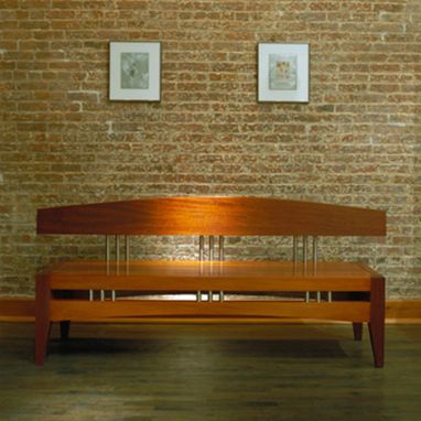 Custom Made Mahogany Post Bench