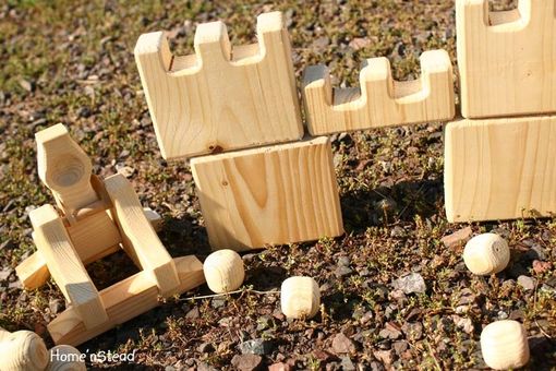 Custom Made 'Castlepults' Original Wooden Game