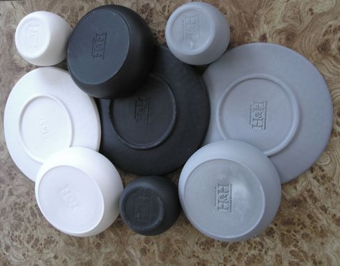 Custom Made Matte Porcelain Usa Made 9" Dinner Plate- Grey