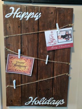 Custom Made Happy Holiday Photo/Card Holder