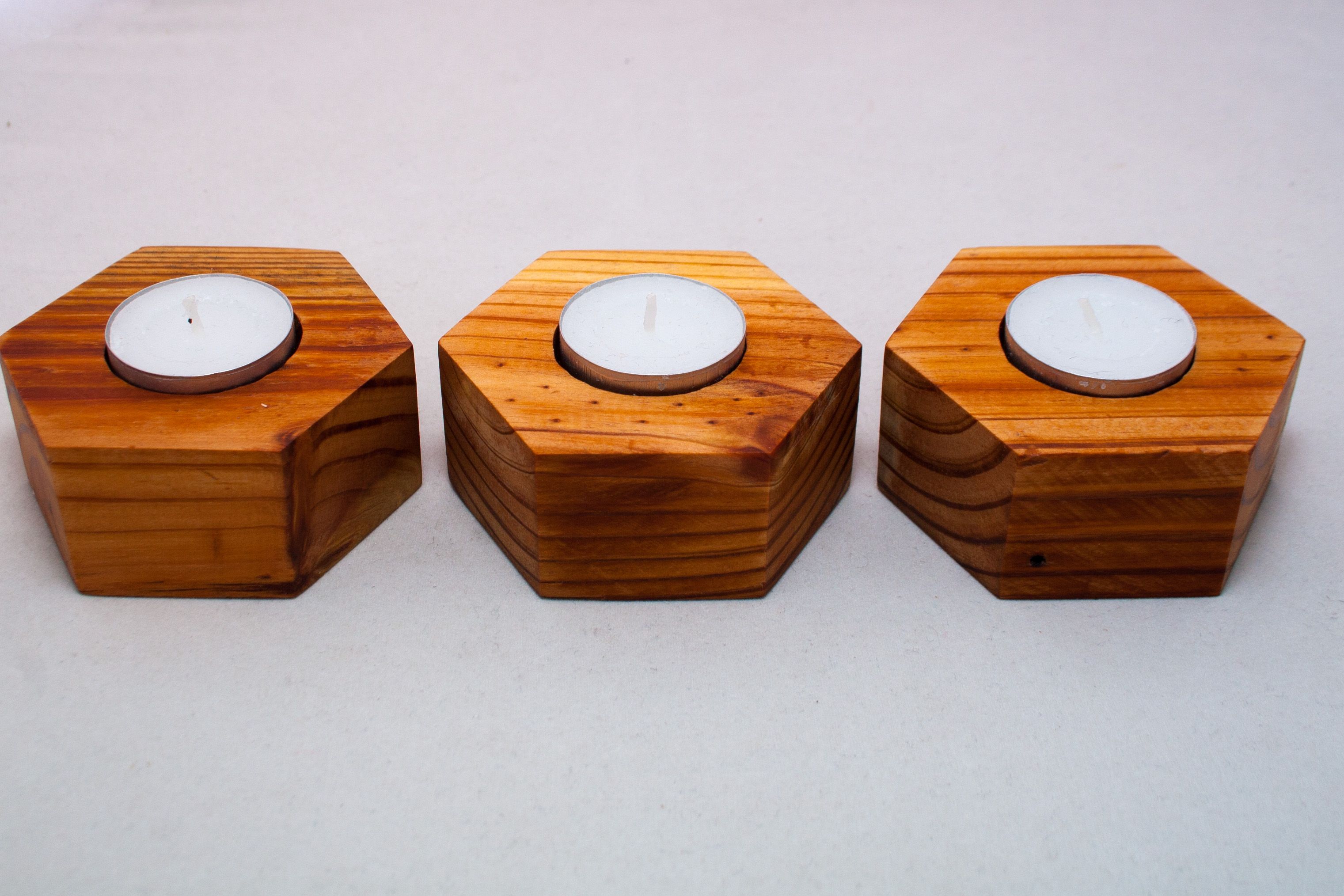 Custom Reclaimed Wood Tealight Holders by Hog Island Woodcraft ...