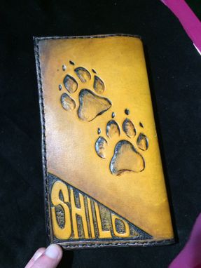 Custom Made Roper Style Pet Portrait Wallet Wolf Dog