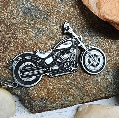 Custom Made Indian Harley Motorcycle Emblem Key Chain Ring