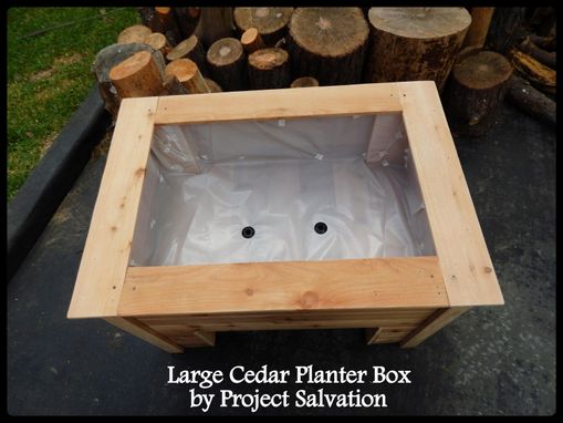 custom raised cedar planter box by project salvation