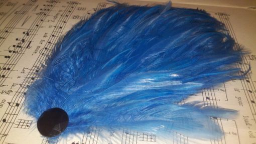Custom Made Sale Sky Blue Feather Hair Fascinator, Great For Weddings & Special Occasions, Ready To Ship