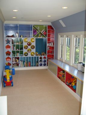 Custom Made Playroom Storage Cubbies