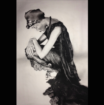 Custom Made Large-Scale Charcoal Drawing