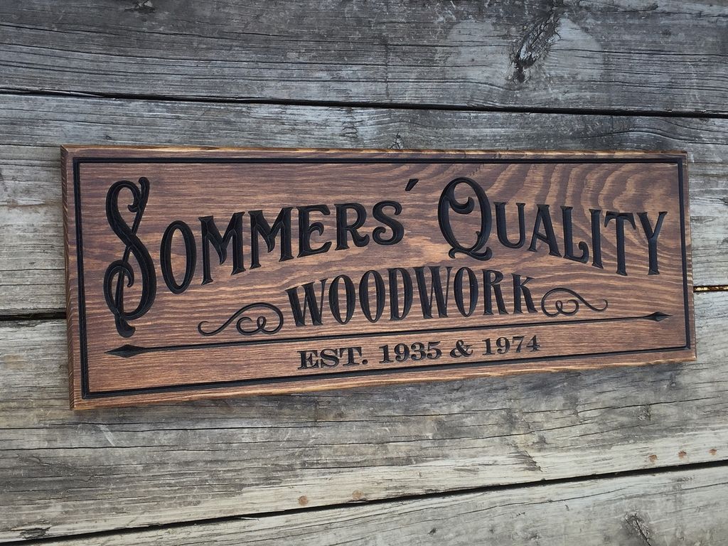 Buy Handmade Custom Carved Wood Sign. Woodworking Workshop Sign, made ...