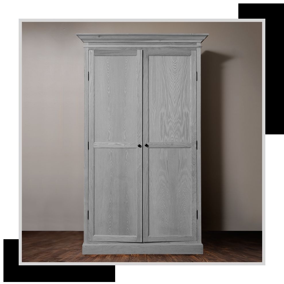 Custom M+A Antique Grey Armoires by Maison+Artisan