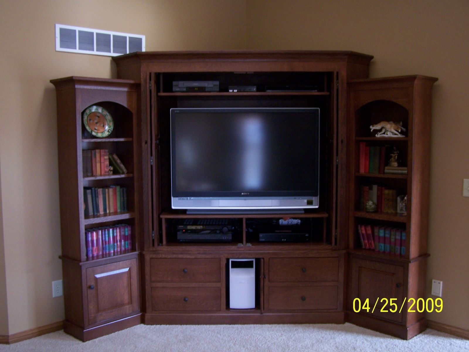 Custom Made Corner Entertainment Center by Ivy Lane Fine Furniture ...