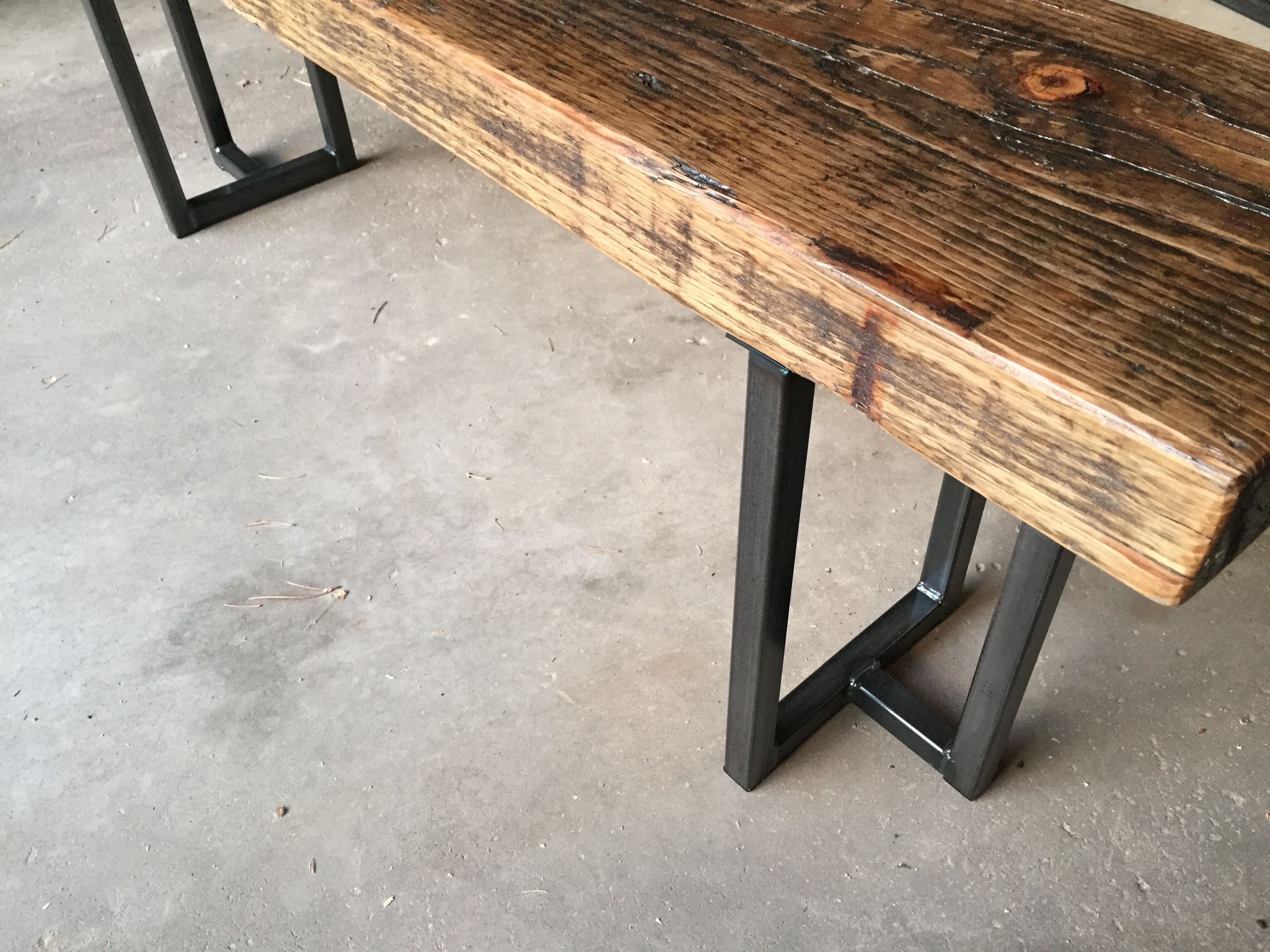 Buy Custom Made Reclaimed Wood (Pine) Bench Handmade In Denver, made