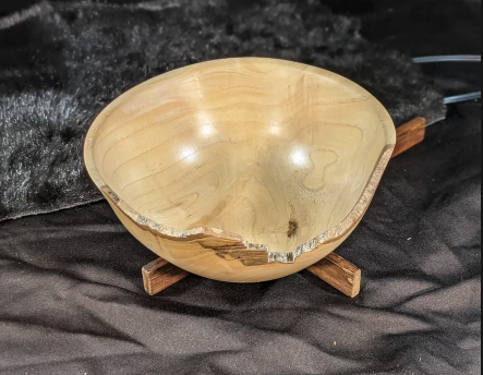 Custom Made Ash Live Edge Bowl