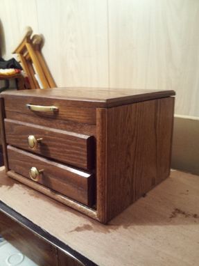 Custom Made Jewelry Box With Shallow Drawers