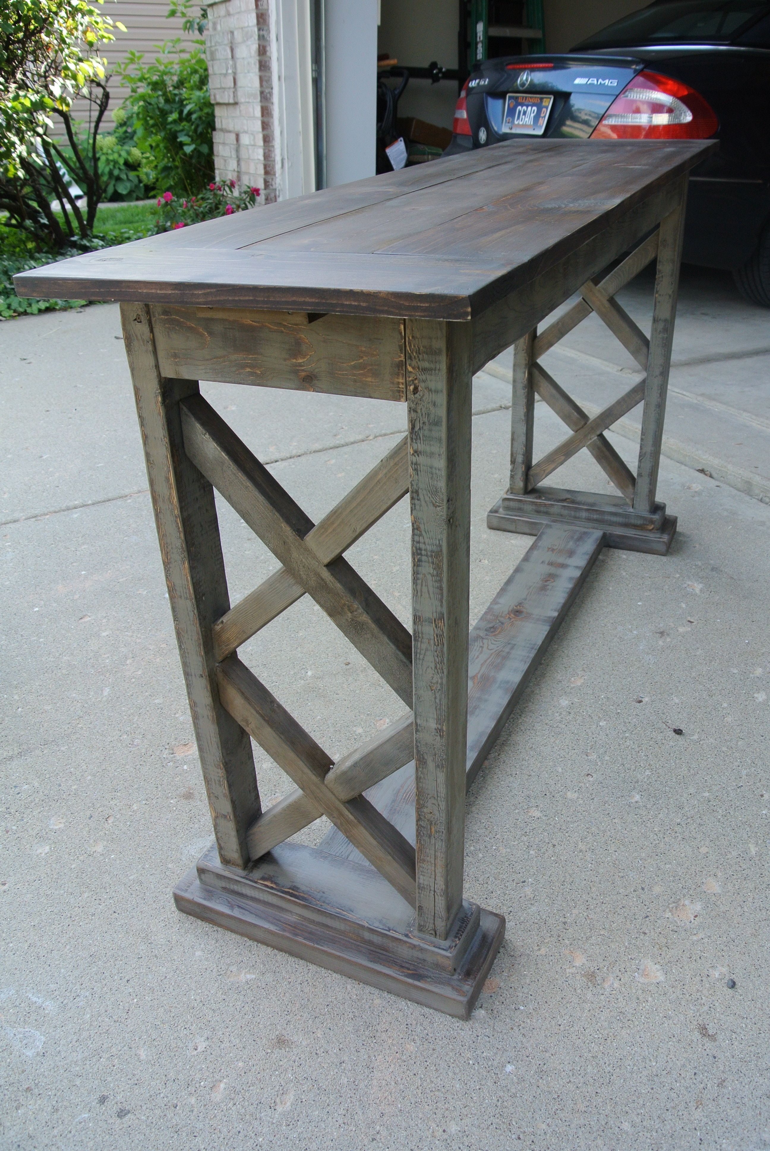 Custom Double X Trestle Table by Woodtiquery | CustomMade.com