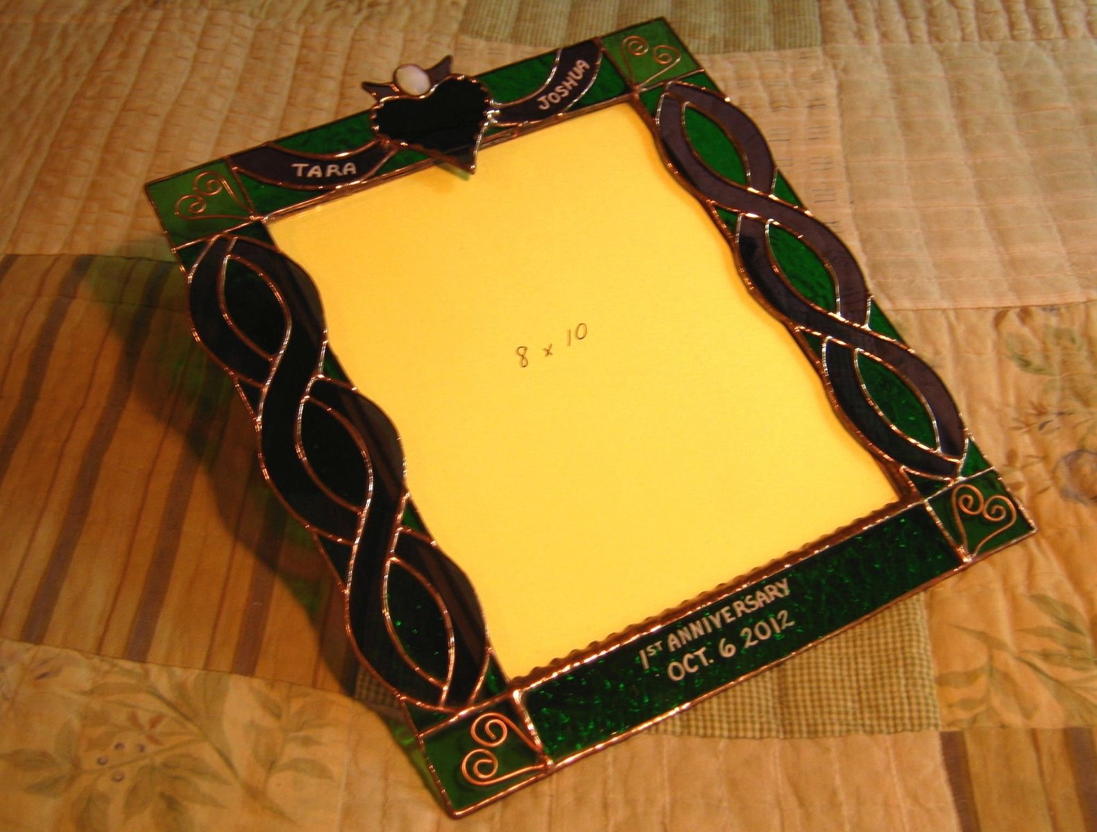 Custom Irish Claddagh 1st Anniversary Picture Frame by Windflower